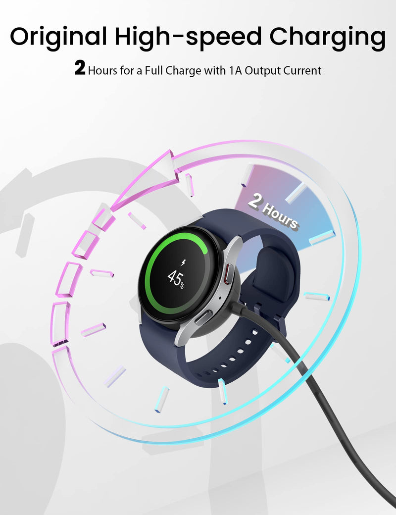 Charger for Samsung Galaxy Watch 6/6 Classic/5/5 Pro/4/4 Classic/3/Active 2/Active 1 Galaxy Watch Charger 3.3Ft USB Magnetic Wireless Charging Cable Cord for Samsung Galaxy Watch