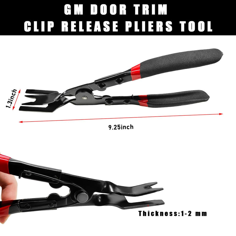 Panel Clip Removal Plier, Automotive Door Panel Upholstery Trim Clip Removal Tool Plier, Remove Push Pin and Press in Trim Clip Fasteners Lift Action Plier, Car Accessories