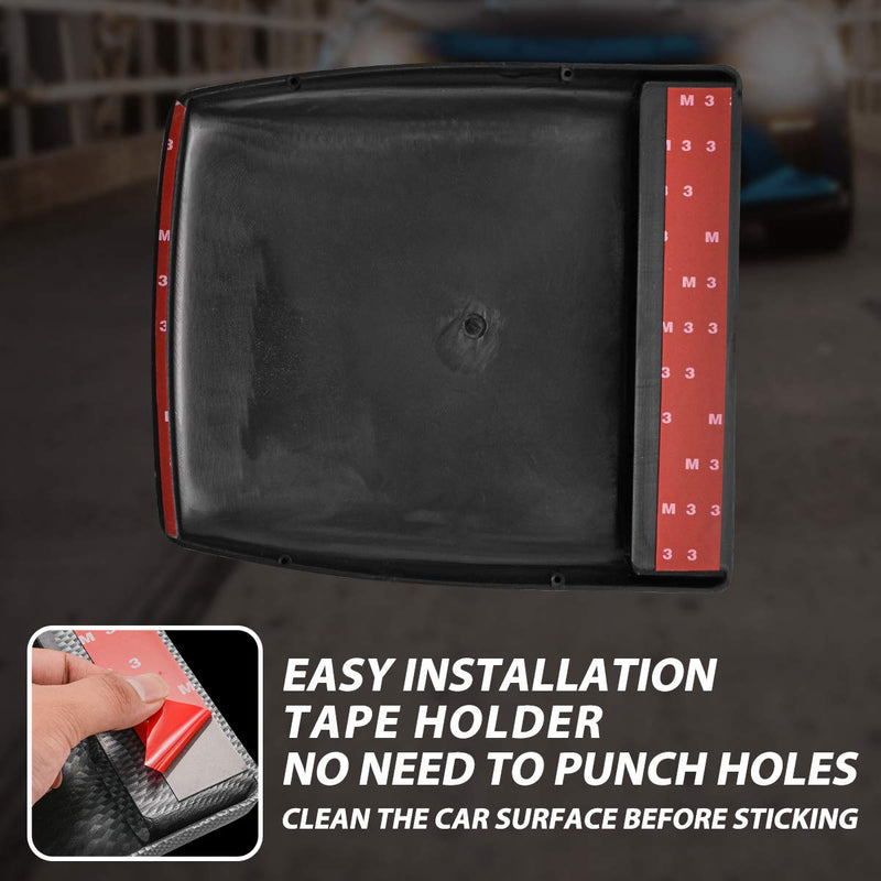KaTur Universal Car Decorative Air Flow Intake Hood Scoop Vent Turbo Bonnet Cover Carbon Friber Carbon Fiber