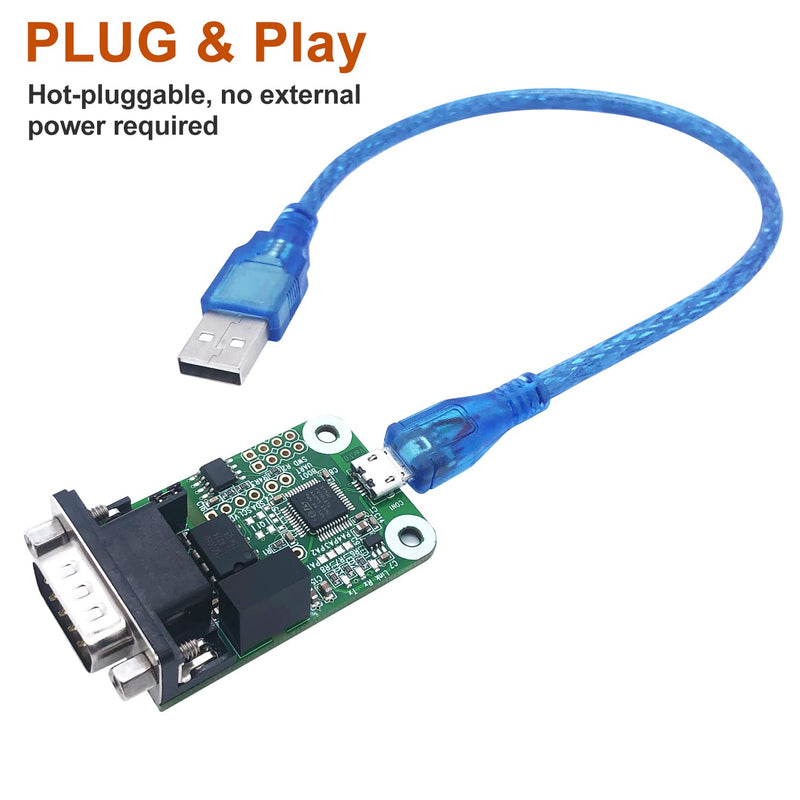 USB CAN Converter Module for Raspberry Pi 5/4/Pi3B+/Pi3/Pi Zero(W)/Jetson Nano/Tinker Board and Any Single Board Computer Support Windows Linux Mac OS Android Venus OS USB2CAN