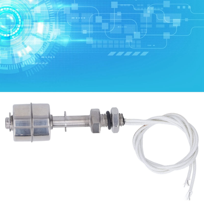 Kadimendium Liquid Level Float Switch ，10mm Stroke Stainless Steel Liquid Water Oil Level Switch Sensor 0‑220V 65mm L Water Level Float Sensor