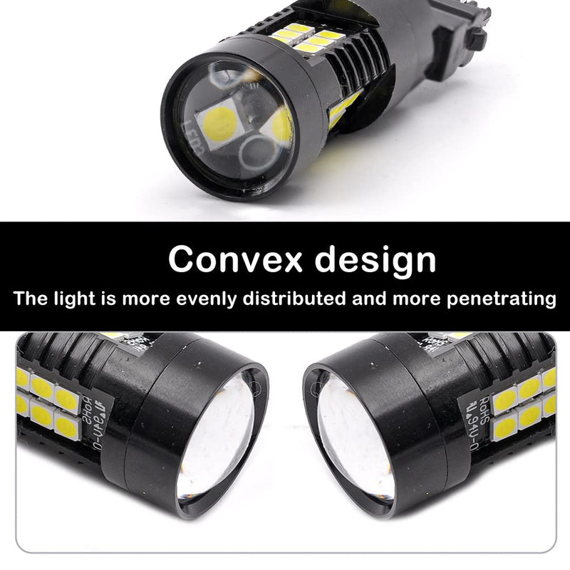 NJSBYL H2 LED Daytime Running Lamps for H-ummer H2 2003 2004 2005 2006 2007 2008 2009 DRL Position Bulbs 21 SMD Chipsets 1200 Lumens Xenon White LED Driving Running Lights