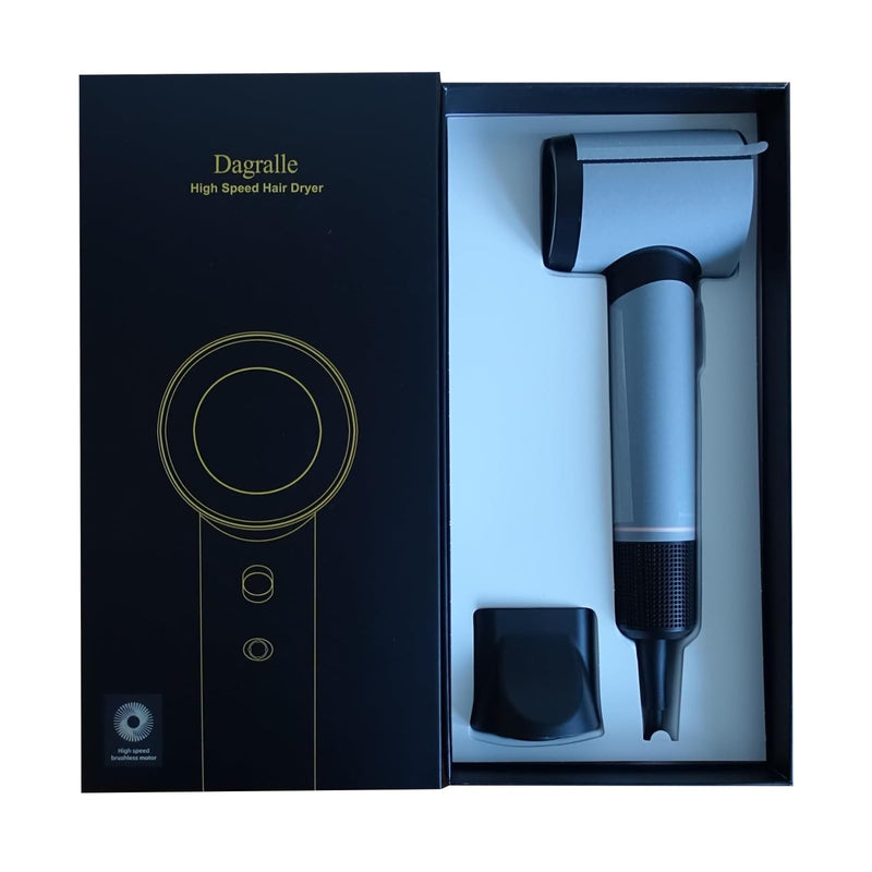 Hair Dryer, Professional Ionic Hair Dryer with 2 Speed Setting Cool/Warm Shot Button, 1600W Fast-Drying Blow Dryer, Low Noise Thermo-Control Hairdryer with Nozzle, Suitable for Women and Men