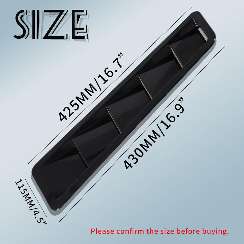 YESHMA Car Hood Vents Scoop Bonnet Cover Hood Intake Scoop Louvers Cooling Intake Vent Cover (Gloss Black)