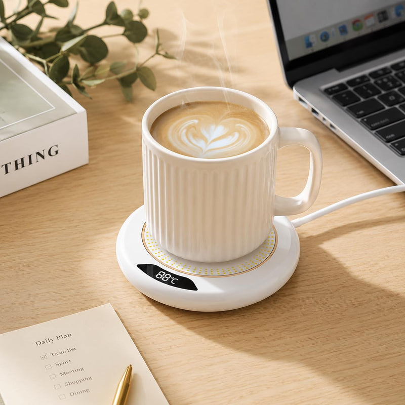 1pc Smart Touch Heating Cup Mat Speed Control USB Powered Durable Plastic Modern