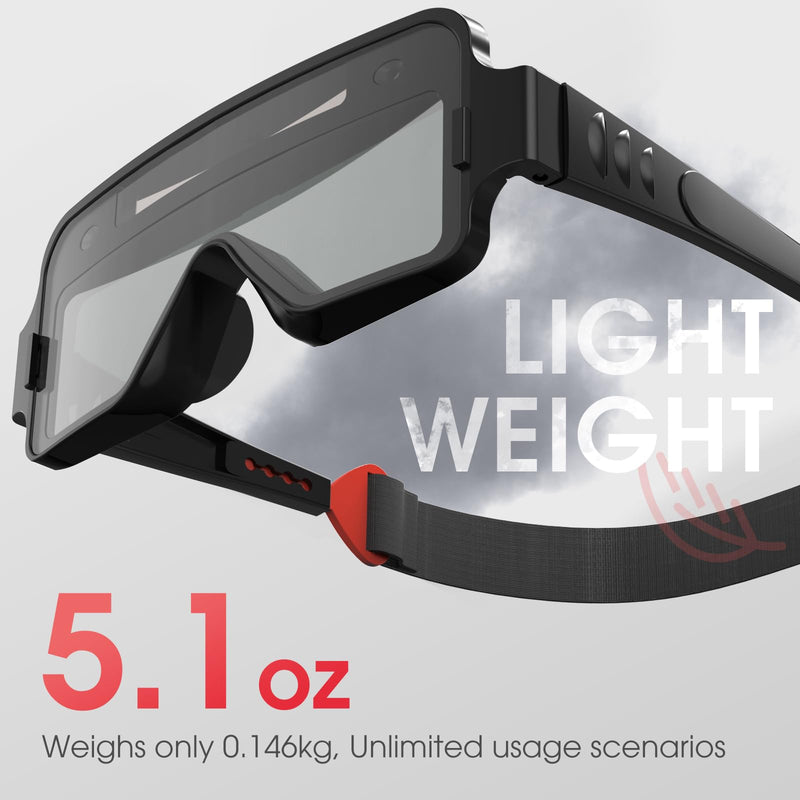 YESWELDER True Color Solar Powered Auto Darkening Welding Goggles, 2 Sensors Welder Glasses for TIG MIG MMA Plasma Lyg-y200l