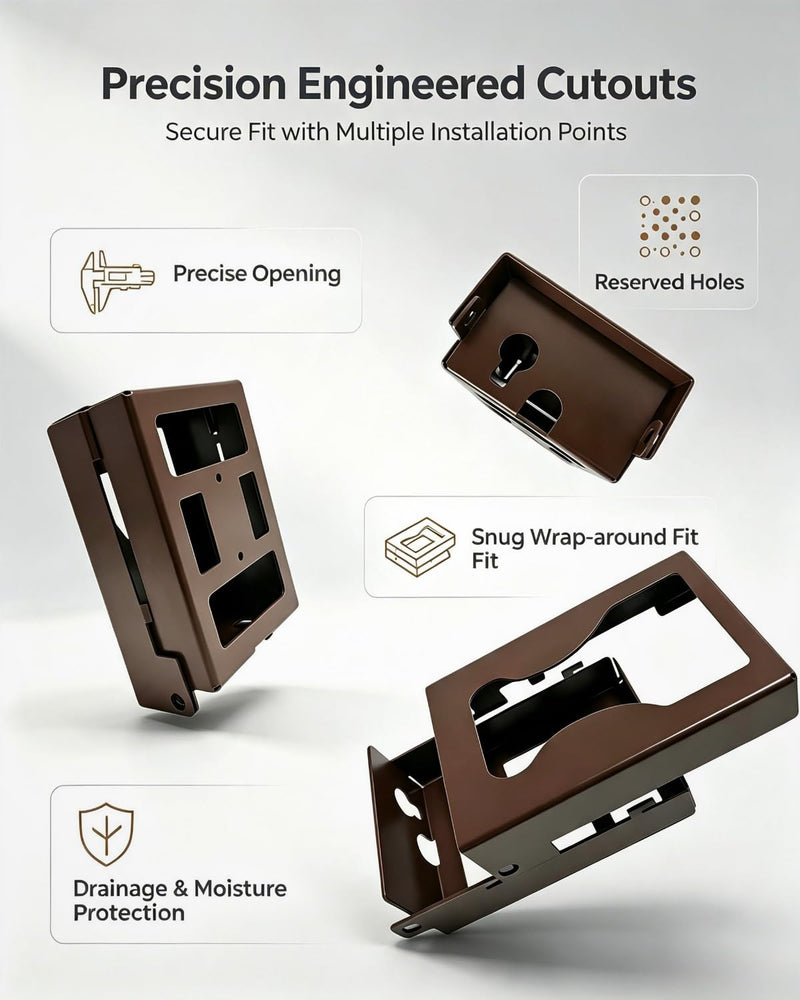 BLAZEVIDEO Trail & Game Camera Security Box | Universal Fit for BlazeVideo A252, A262, A323, GardePro A3, A3S, Meidase P40, P50 & More, Powder-Coated Heavy-Duty Steel Camo X1