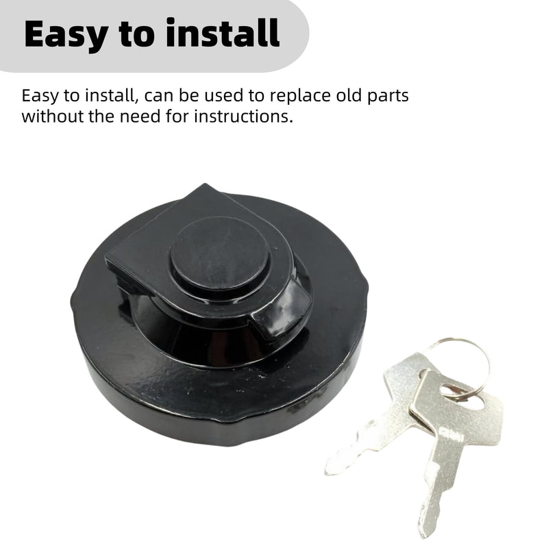 1552100500 Fuel Tank Cap with 2 Keys Replacement for Takeuchi Excavators Track Loaders TB014 TB015 TB016 TB125 TL26 TL120 TL126 TL130 TL140 TL150 TL220 TL230 TL240 TL250