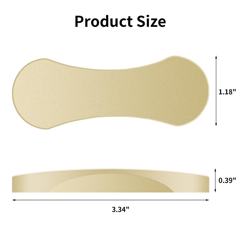 BaiNong 5 Pack Adhesive Drawer pulls 3 inch Stick on Handle Gold Stick on knobs for cabinets Glass Sliding Shower Door no Drill knobs for Window Adhesive Cabinet Handles