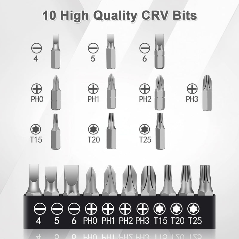 10-In-1 Angled Ratchet Screwdriver Set，90 Degree Right Angle, Angled and Offset Screwdrivers for Tight Spaces. Practical, Multifunctional, Professional Mini Ratchet Set