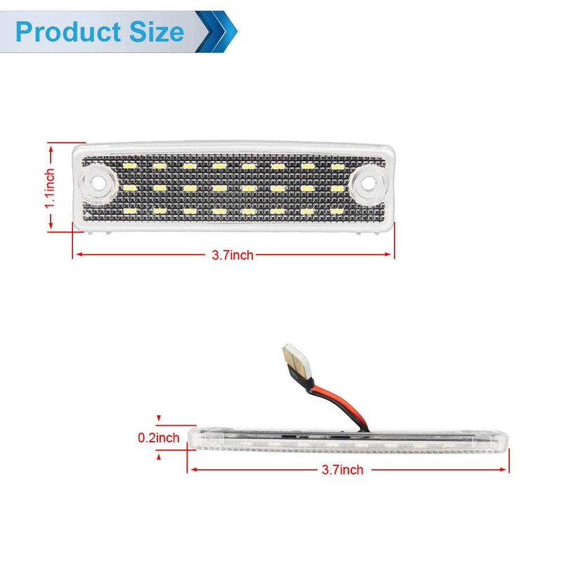 LED License Plate Light Lamp Assembly Compatible with 1996-2024 4Runner 2008-2022 Sequoia 6000K White, Pack of 2