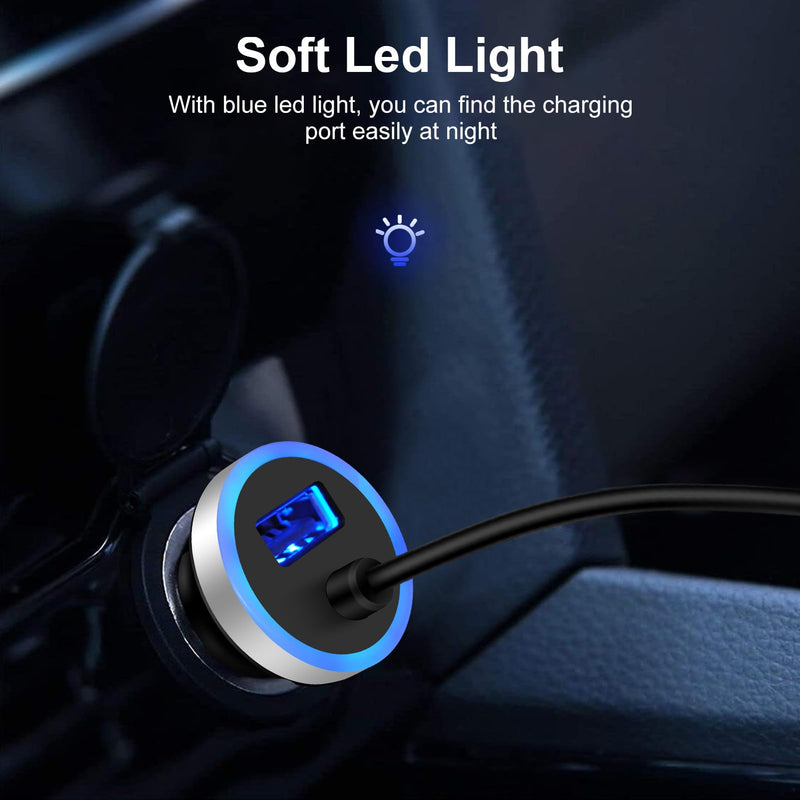 for Samsung S26 Ultra USB Car Charger Fast Charging forSamsung Galaxy S26 S26+ S25 Ultra S25 FE S24 Ultra S23 S22,USB A Car Charger + 3FT Coiled USB C Cable for Galaxy A56 A55 A36 A35 A26 A25 A16 A15