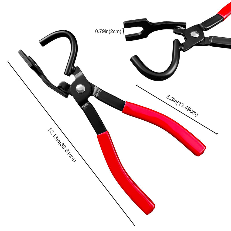 Exhaust Hanger and Rubber Bracket Separation Exhaust Pliers and 4 Hole Exhaust Hanger Rubber Kit, Universal Exhaust Insulators Muffler Hangers Removal Tool