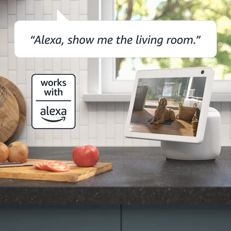 Blink Mini Pan-Tilt Camera | Rotating indoor plug-in smart security camera, two-way audio, HD video, motion detection, Works with Alexa (White) White 1 Camera