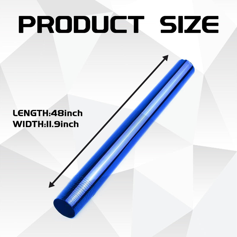 Car Taillight Headlight Fog Light Light Self-Adhesive Tint Film, 12×48 Inches Vinyl Protector Color Shiny Sticker Film, Auto Modification Cover for Cars, Trucks, SUVs(Blue) Blue