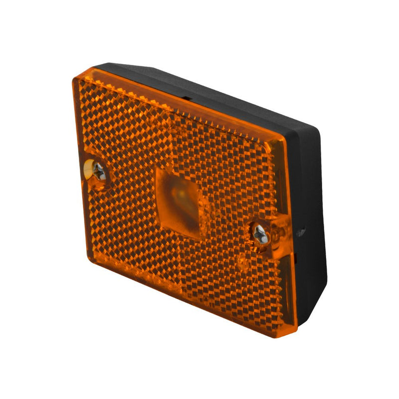 Blazer International B423A Rectangular Clearance/Side Marker Light with Reflex, Amber 1 Count (Pack of 1)