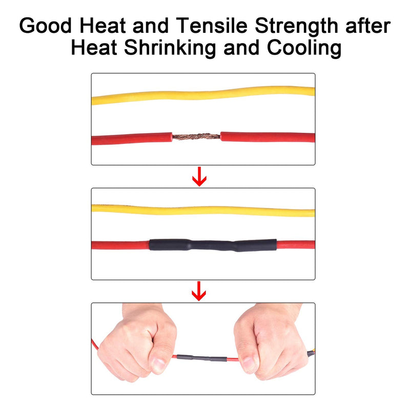 XHF UL Listed 1/2 Inch 55Ft 3:1 Waterproof Heat Shrink Tubing Roll Marine Grade Adhesive Lined Heat Shrink Tube, Insulation Sealing Oil-Proof Wear-Resistant Black (12.7mm(1/2"))-55ft