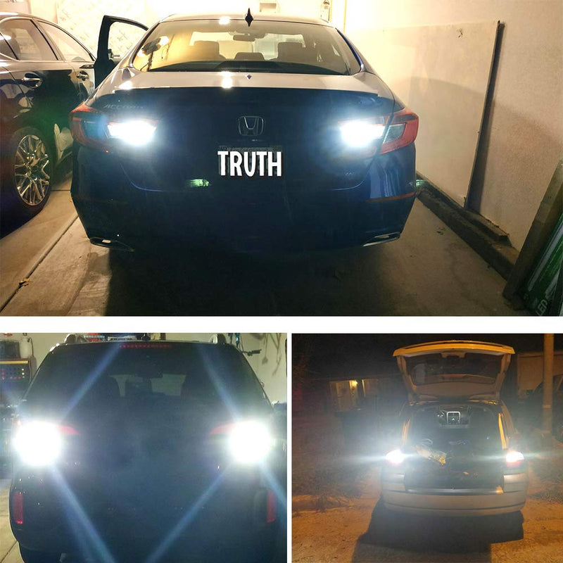 4PCS Super Bright 921 T15 912 W16W LED Reverse Lights, Error Free 904 Led 921 Bulbs 45SMD-4014 Chipsets, 912 921 906 LED Car Bulbs For Car Truck Backup Reverse Lights, 1500 Lumens 6500K White
