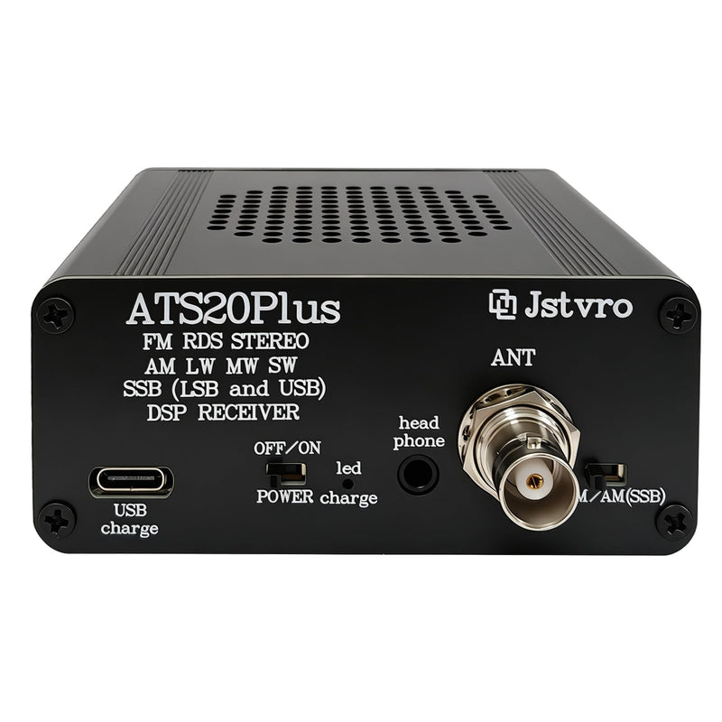 ATS-20+ Si4732 Portable Shortwave Radio Receiver FM AM LW SW SSB (LSB USB) Full Band World Band Radio DSP Digital Radio with Speaker Rechargeable Battery Aluminum Alloy Case External Antenna Included