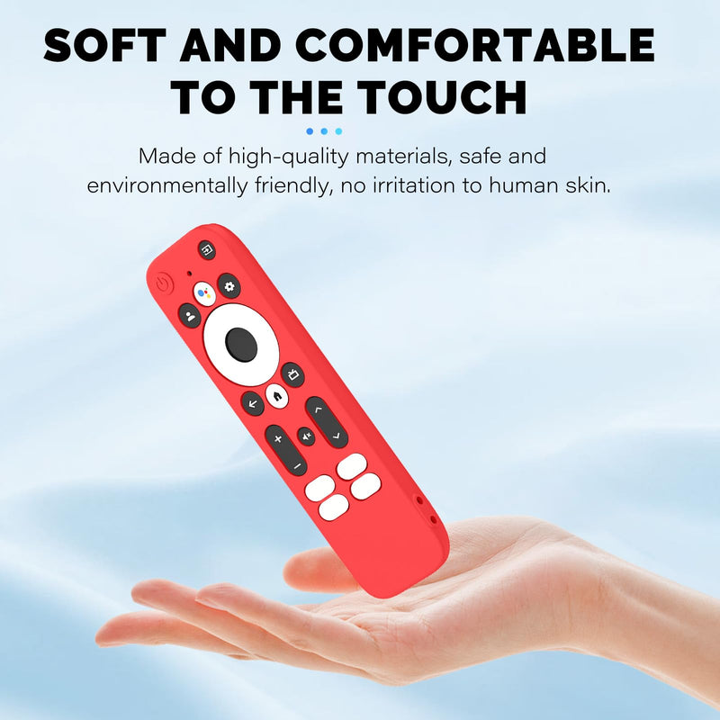 Case for Onn 4K Plus Remote Control,NOUKAJU Remote Control Protective Cover with Lanyard,Drop-Proof,Protective Cover for Onn 4K Pro(Red)