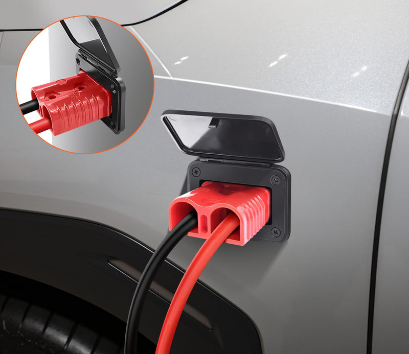 GZSH Anderson Plug 2PCS 175A Quick Connect Wire Connectors with Mount and Cap 4-1/0 AWG Battery Quick Disconnect 12V-36V Battery Quick Connect Waterproof SB175 for Car RV Trunk Boat Winch