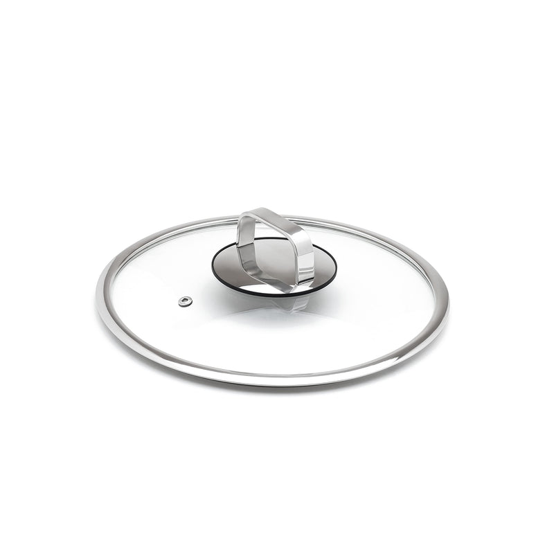 LIVWELL DiamondClad 8-Inch Tempered Glass Lid with Stay-Cool Handle | Compatible with Hybrid Sauté Pan & Frying Pan | PFOA & PFAS-Free | Dishwasher Safe