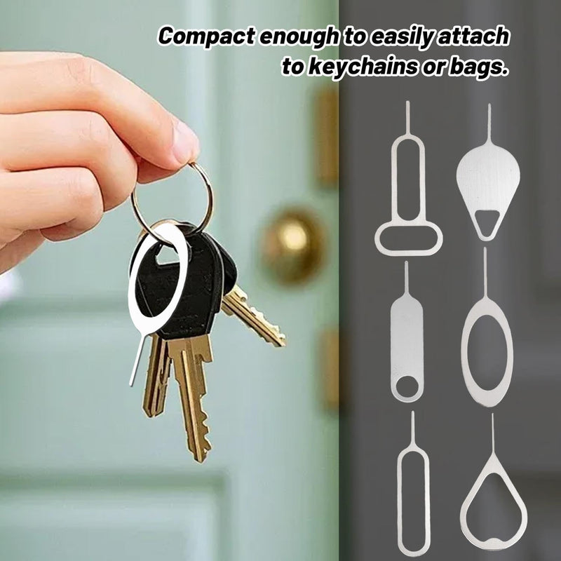 16Pcs Sim Card Removal Tool Set, Sim Ejector Tool Smooth and Burr-Free SD Card Removal Tools Key Cards Tray Ejector Pins for All Cell Phones (Silver)