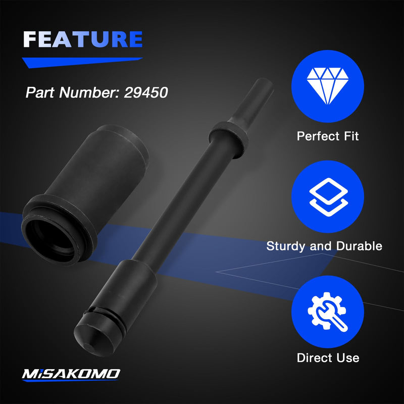 29450 Short Anchor Pin Bushing Driver, Pneumatic Bushing Driver Set Fits for Removal and Installation Truck & Trailers, 1-3/8" Anchor Bushings 7" Anchor Pins Truck Repair Tools 29450