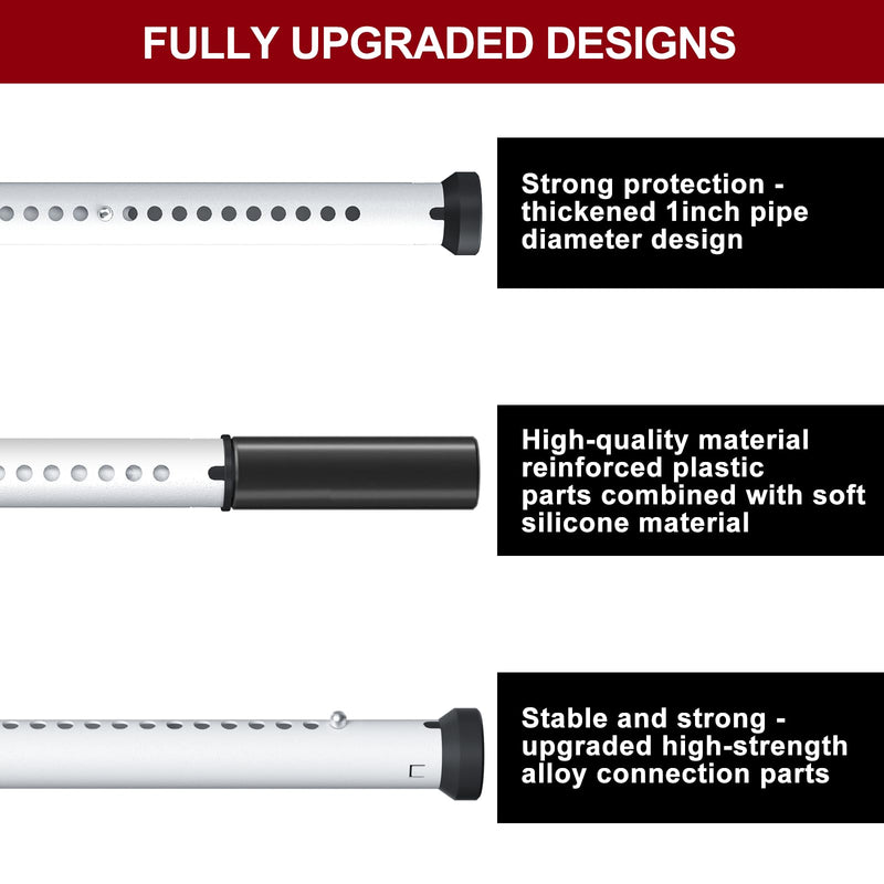 AceMining Sliding Door Security Bar,Heavy Duty Sliding Patio Door Lock Bar, 20-50inch Adjustable Multi-use Window Security Bars, Sliding Door Stopper,White,1Pack 1 Pack White