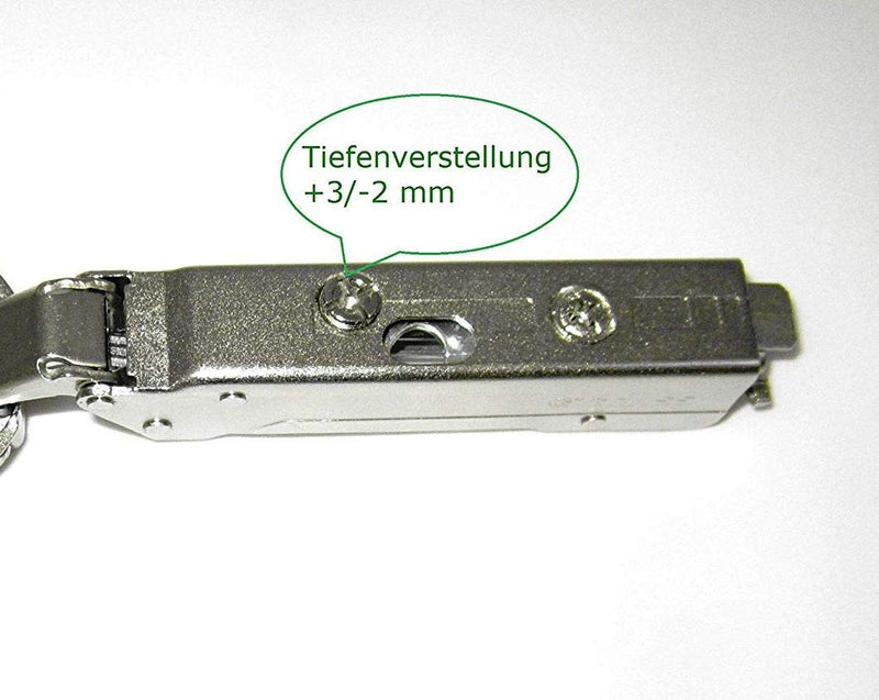 UMAXO 3228-3 2 x Grass Tiomos Mirro Glass Hinges, Silver