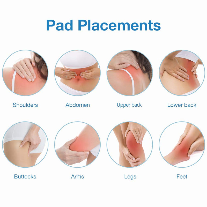 Easy@Home TENS Unit Muscle Stimulator, Electronic Pulse Massager,EMS TENS Machine,Pain Relief Therapy Pain Management Device,Backlit LCD Display, OTC Home Use - FSA Eligible Handheld, EHE010