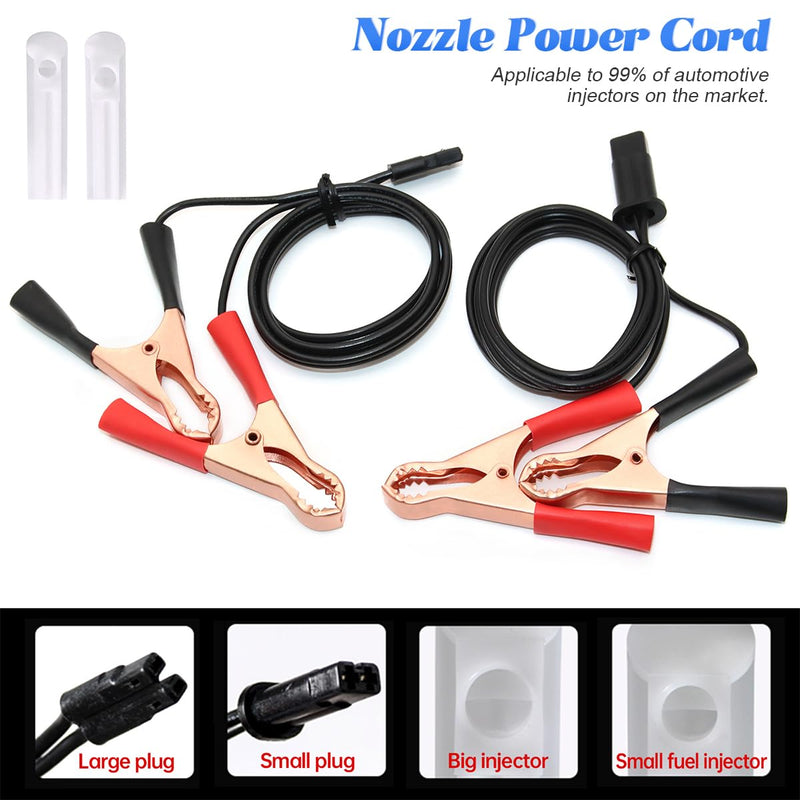 BESULEN Flush Cleaner Adapter, Car Fuel Injector Nozzle Flush Cleaner, Automotive Diesel Gas Injectors Nozzle, Unlimited Pulse Cleaning Tool, Universal Car Accessories for Most Models