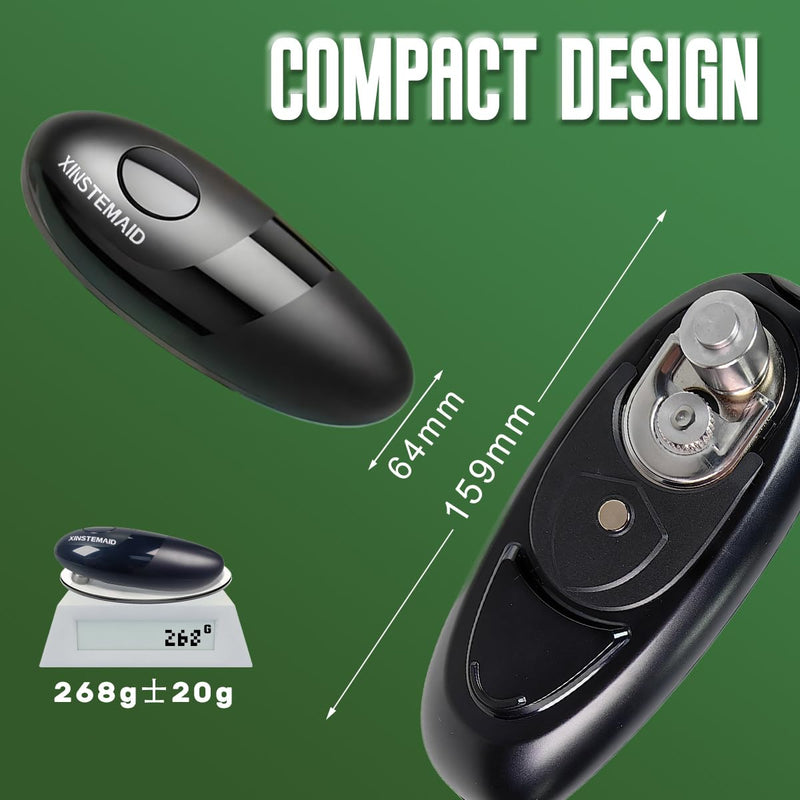 One Touch Electric Can Opener Fits All Can Sizes, Smooth Edge，Food Safe Kitchen Gadgets Automatic Can Opener for Kitchen