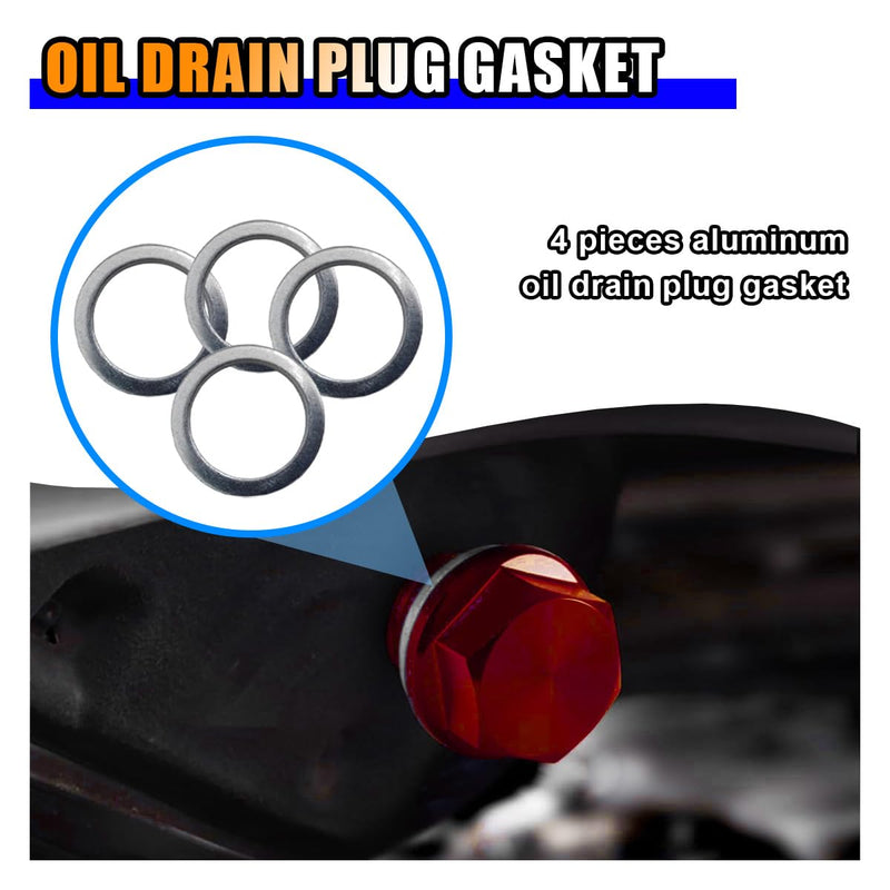 12Pcs Differential & Transfer Case Drain Plug Crush Washers Gaskets, Replacement OEM#9043024003, 1215710010, 90430A0003, Compatible with Most Vehicles