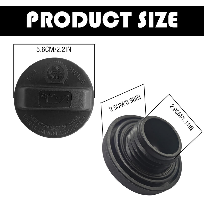 Engine Oil Filler Cap, Compatible With 2003-2018 Acur MDX, 2002-2011 Honda CRV, 2003-2019 Civic Pilot Accord CR-V, 2015-2019 Fit, 2004-2014 Acur TL, 2004-2019 Odyssey, 15610-P5G-000