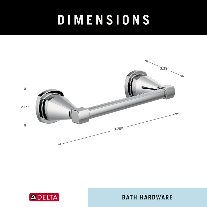 Delta Pivoting Toilet Paper Holder | Polished Chrome | Wall Mount | Stryke Bathroom Accessories (Pack of 1)
