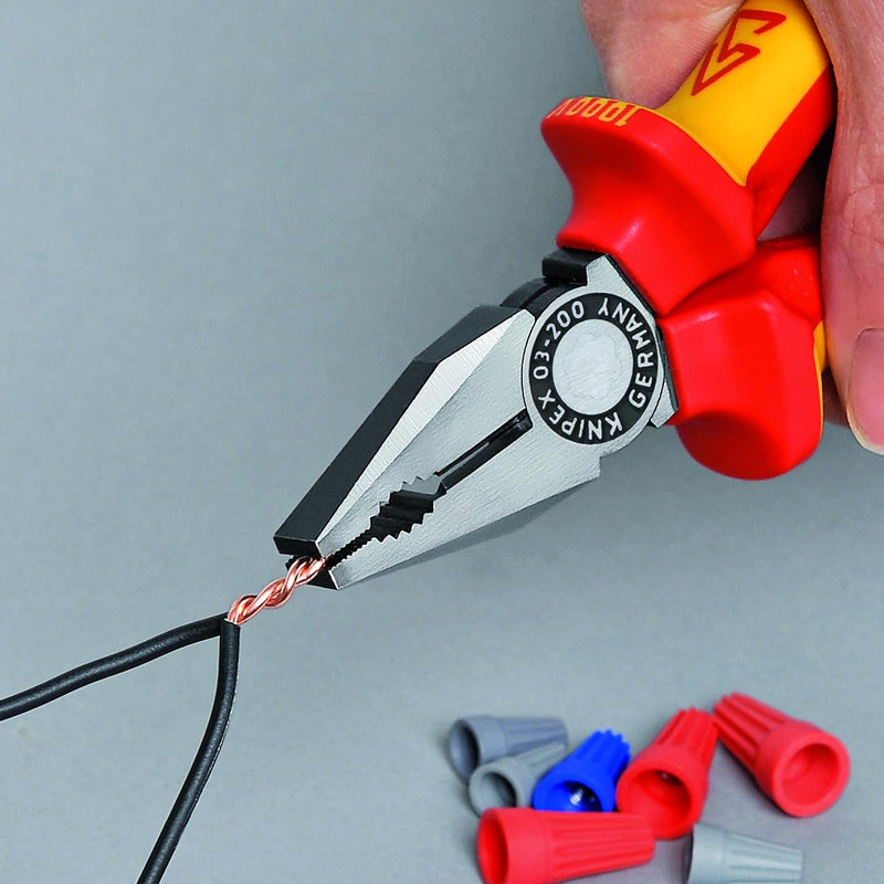 KNIPEX - 03 08 200 SBA Tools - Combination Pliers, 1000V Insulated (0308200SBA)
