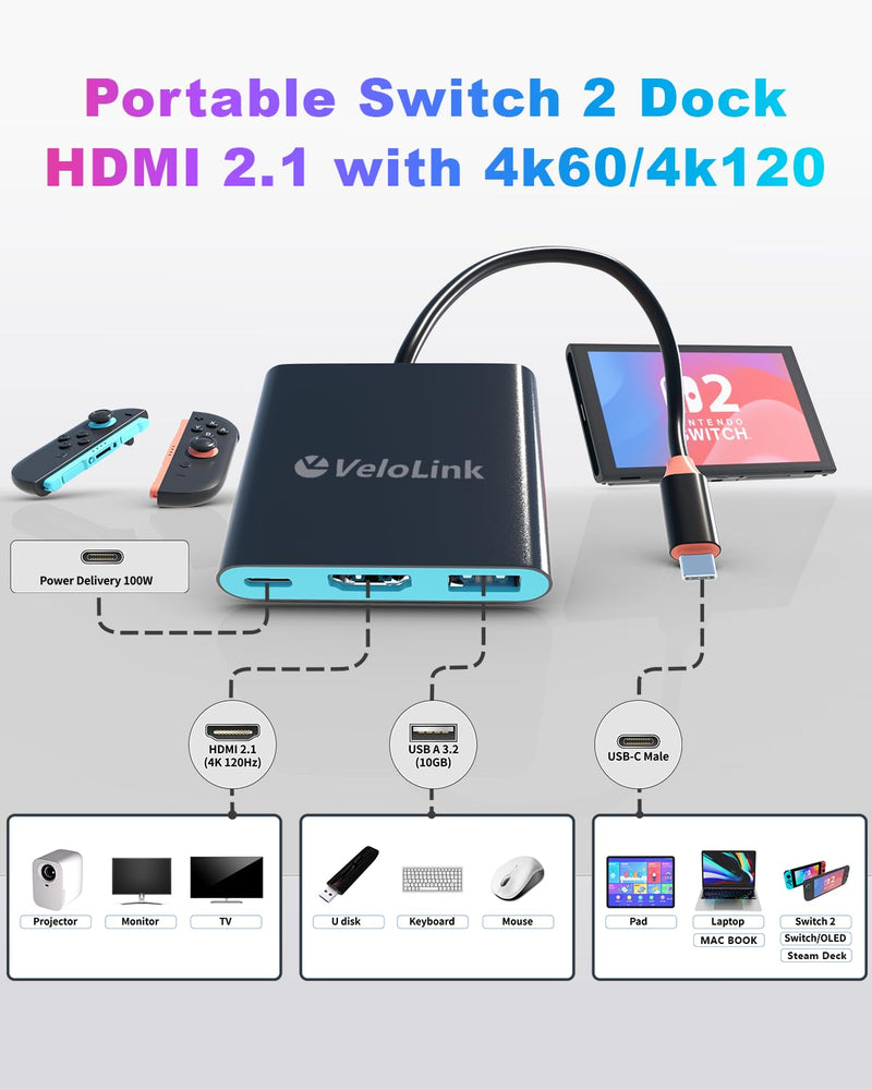 USB c to hdmi/usbc hdmi/USB-c to HD Adapter,USB c HD with PD Charger 4K30 Hz HDMI to C Adapter, USB C Hub Multiport AV Converter Compatible with MacBook,Laptops, (Switch 2 Dock+ Stand) Switch 2 Dock+ Stand