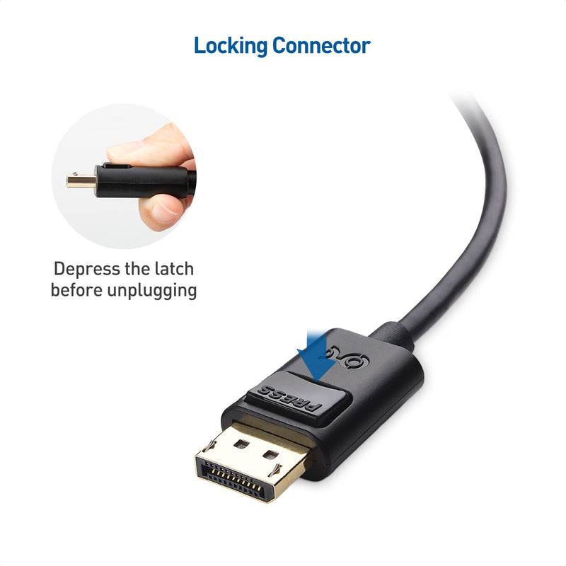  [AUSTRALIA] - Cable Matters 32.4Gbps Bidirectional USB C to DisplayPort 1.4 Cable 10 ft Support 8K 60Hz/4K 240Hz (Thunderbolt 4 to DisplayPort, DisplayPort to USB C Cable) Black - Works with iPhone 15 MacBook XPS