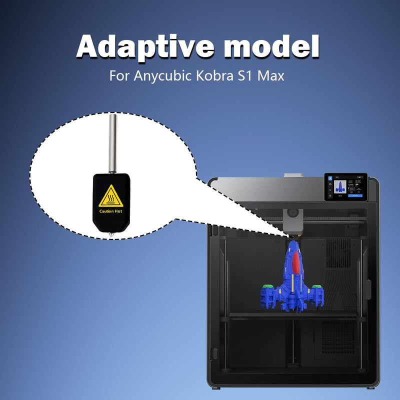 3PCS Kobra S1 Max 0.4/0.6/0.8mm Hotend Nozzles 3D Printer Assembled Extruder Kits Extra 3PCS Silicone Socks Cover- for Anycubic Kobra S1 Max All Metal Hot End/Printhead Replacement Integrated Nozzle 6