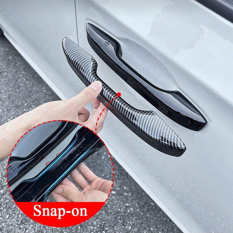 No Adhesive Snap-on Car Door Handle Cover Protector for Honda 11th Gen Civic 2022 2023 2024 2025 2026, Accord CR-V HR-V 2023 2024 2025 2026, Acura Integra 2023~2025 Accessories (1. Glossy Black) 1. Glossy Black
