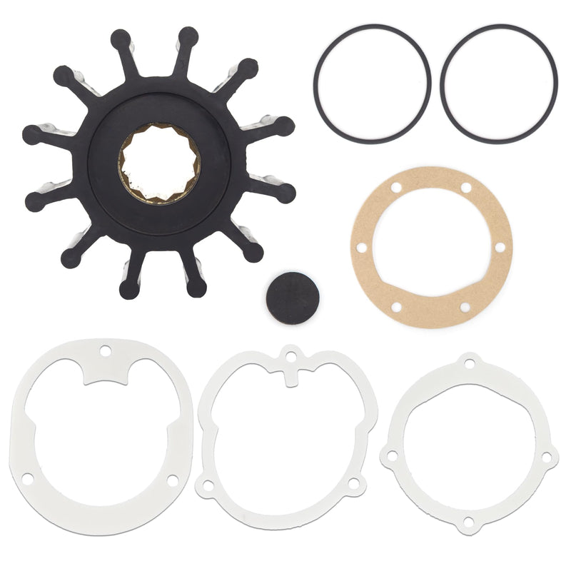 QuickMarine 21213660 Sea Water Pump Impeller Kit Replace Vol-vo Penta 3.0 4.3 5.0 5.7 L V6 & V8 Stern Drive Inboard Engines Replace 21951348 Sierra 18-3277 18-3081 3.0L-8.1L Below-2005