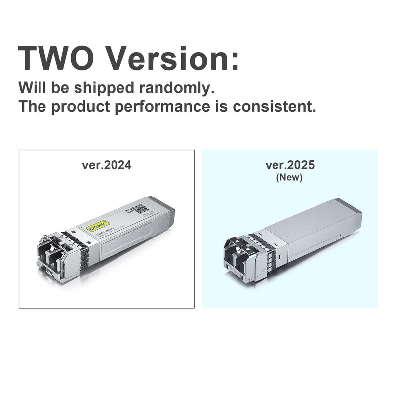 10Gtek 10GBase-SR SFP+ Transceiver, 10G 850nm MMF, up to 300 Meters, Compatible with Intel E10GSFPSR, Pack of 2 4. 10GBase-SR: 300m For Intel X2