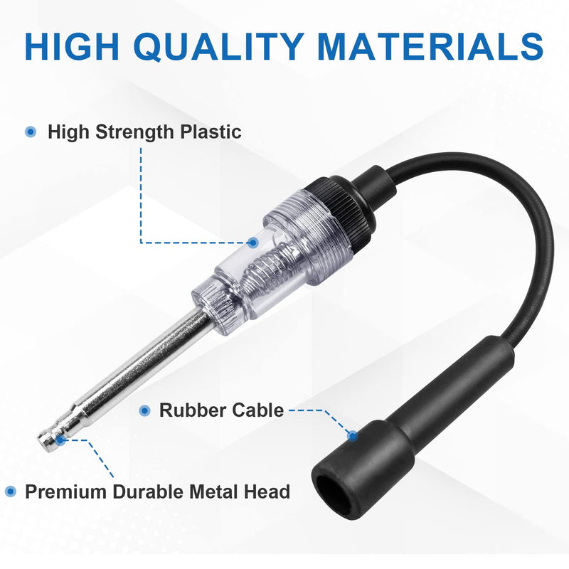 2PCS Inline Spark Plug Testers, Small Armature Diagnostic Detector Tool, Ignition Coil Tester for Engines for Automotive, Cars, Lawnmowers, Small & Big Internal/External Engines