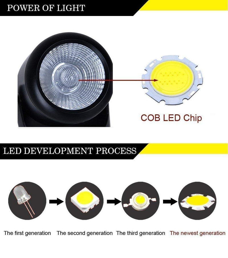 Kiven LED Accent Uplight with Foot Control On Off Switch， Handheld Sized Portable Spot Light, Black
