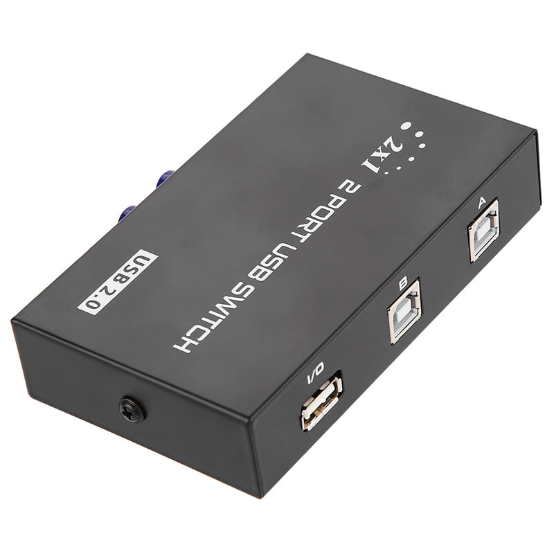 USB Sharing Switch, fosa Sharing Switch Selector 2/4 Port USB 2.0 Manual Sharing Switch Switcher Box Switcher Adapter Hub for PC, Printer, Scanner, Mouse, Keyboard(2 Port)