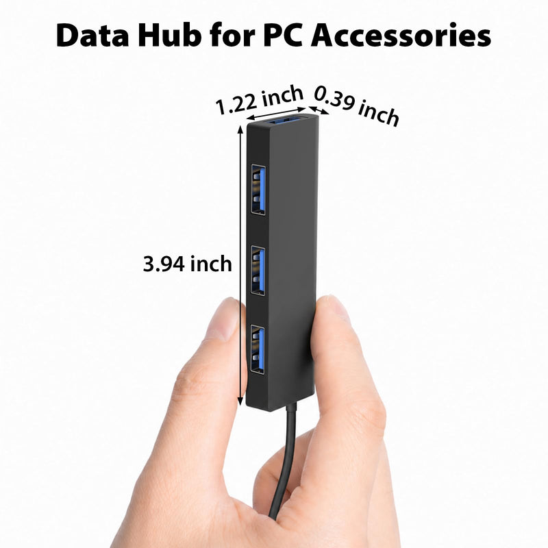 Cyberguys USB Hub 4 Ports, USB 3.2 Gen 1 5Gbps Multi Adapter Splitter | USB-A Power Port, Expansion Hub for Laptop, PC, MacBook, Flash Drive, Keyboard, Mouse, includes 2 ft Cable
