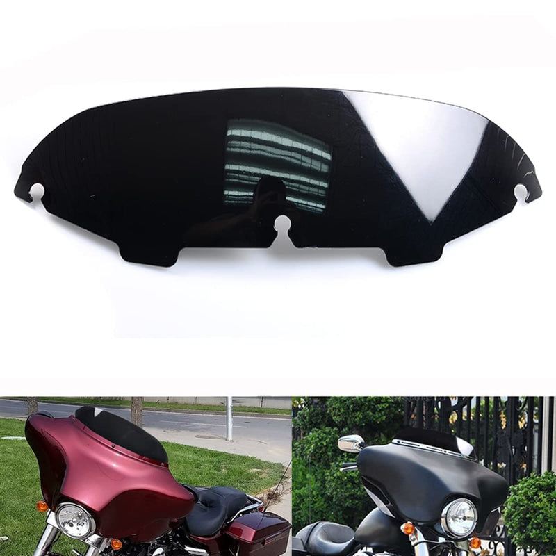 Black 4.5" Windshield Windscreen Compatible for 96-13 Harley Davidson Touring Street Glide Electra Glide FLHT FLHTCU Ultra Classic Glide FLHX FLHTK Tri Glide 1996-2013 4.5” Black