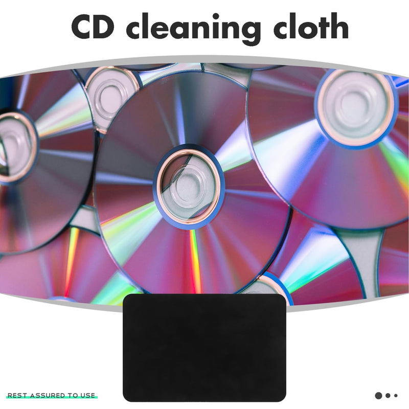 5pcs Vinyl Record Cleaning Cloth and CD Clean Cloth for Turntable Maintenance, Black Small Size Fiber Towels for Vinyl Album and CD Surface Care, Anti-Static Cleaning Accessories