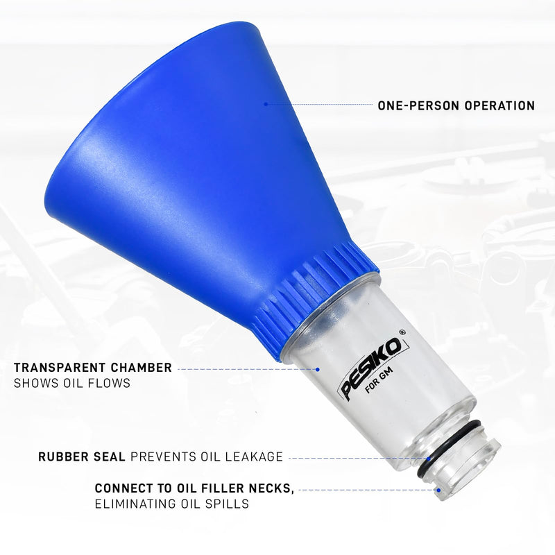 Engine Oil Funnel Spill-Free Hands-Free Compatible with Buick, Cadillac, Chevrolet, and GMC Vehicles for Fast & Easy Oil Change Oil Funnel for GMC
